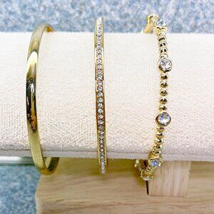 Lot Of 3 Bangle Bracelets ~~ Multiple Styles